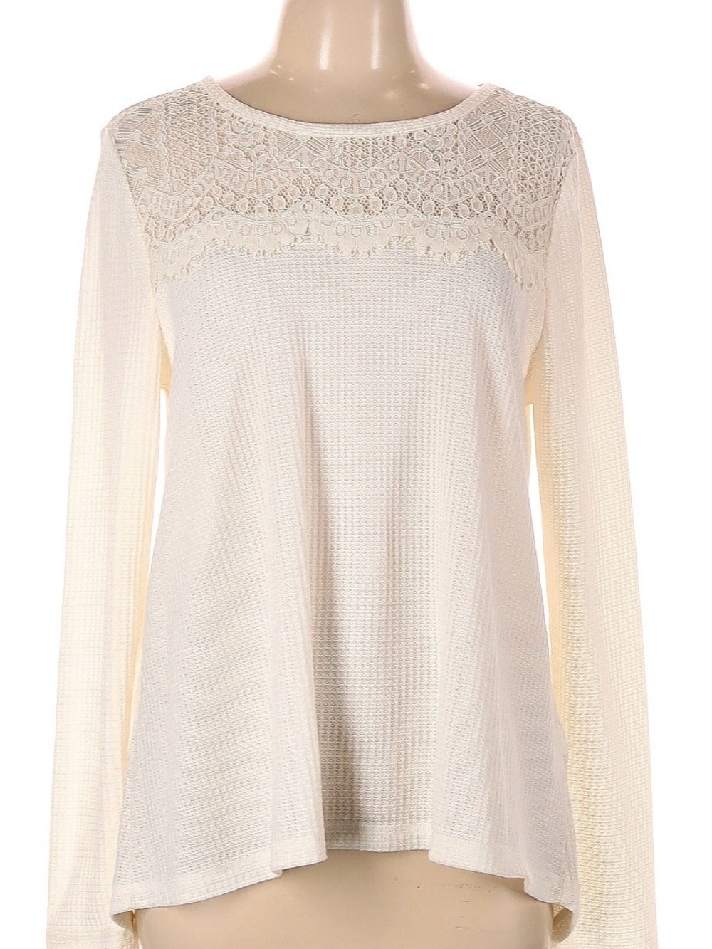 EUC Lucky Brand Tunic with Lace Yoke Detail